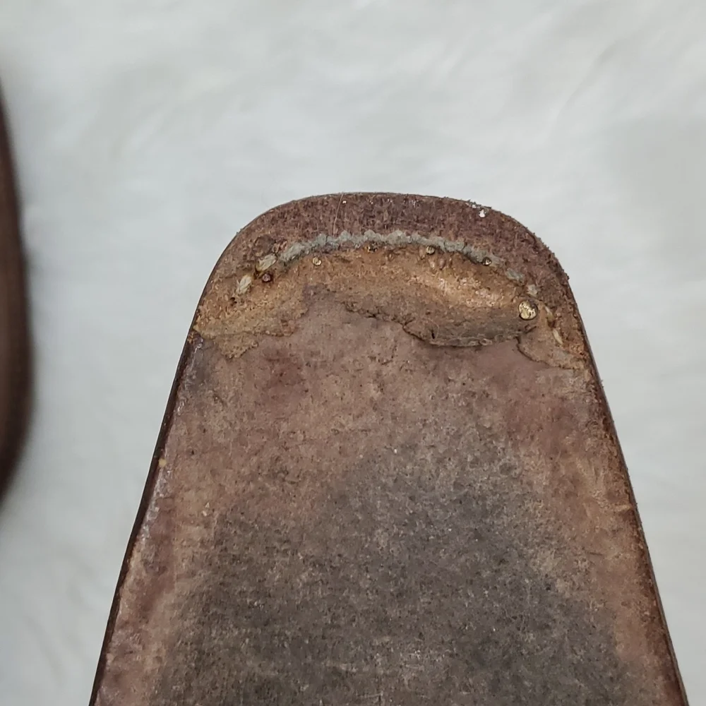 Canali Brown Leather Oxford Buckle Shoes 45.5 11.5  Made Italy Designer Dress